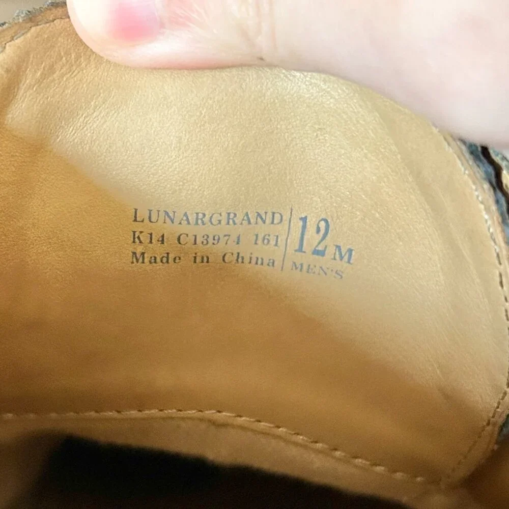 Cole Haan Men's Lunargrand Long Wing Oxfords Size 12